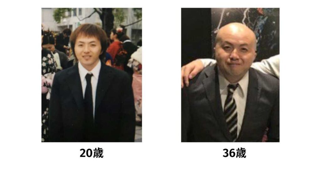 脇田の20歳と36歳比較